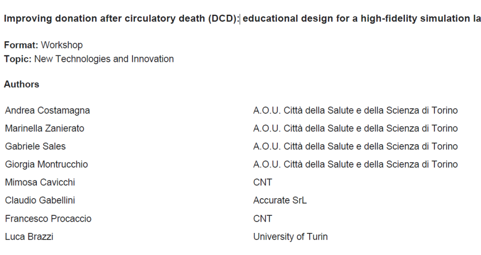 Improving donation after circulatory death (DCD): educational design for a high-fidelity simulation lab.